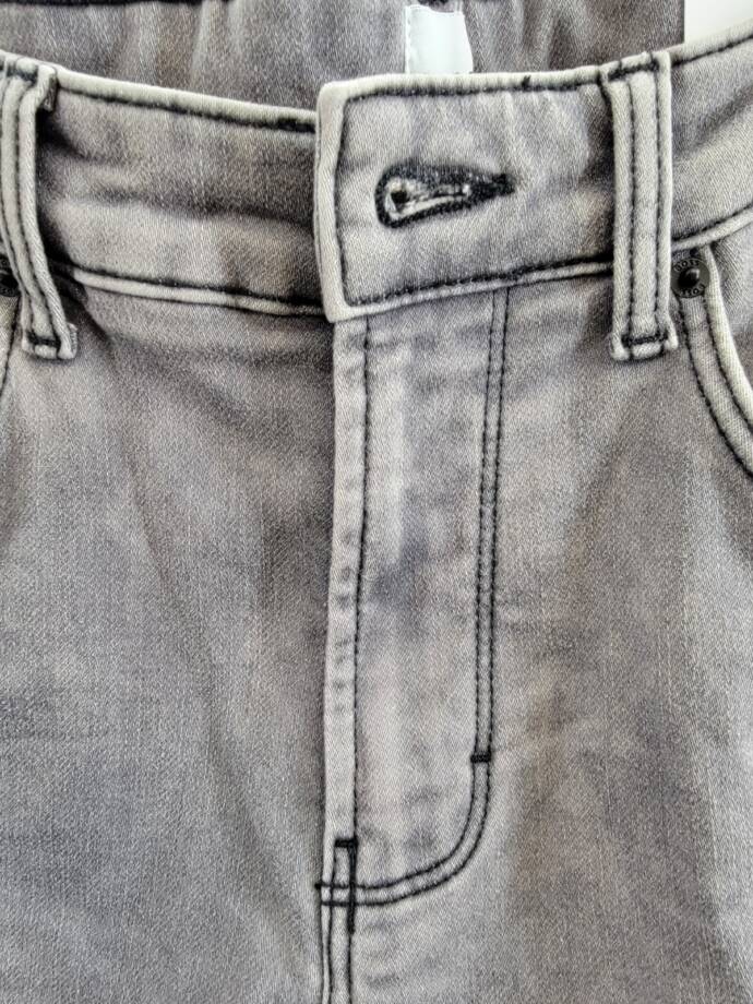 BOSS Logo-Embossed Straight-Leg Jeans Big Boys 16Y Denim Gray Button Zip Closure