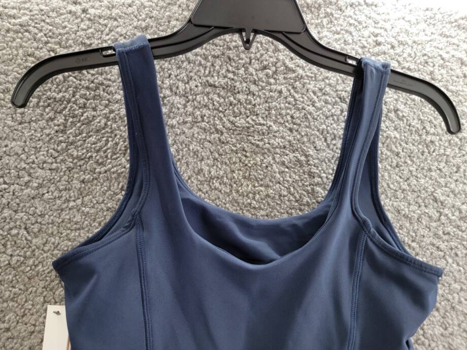 Aqua Corseted Square Neck Longline Bra Women's XS Myth Pullover