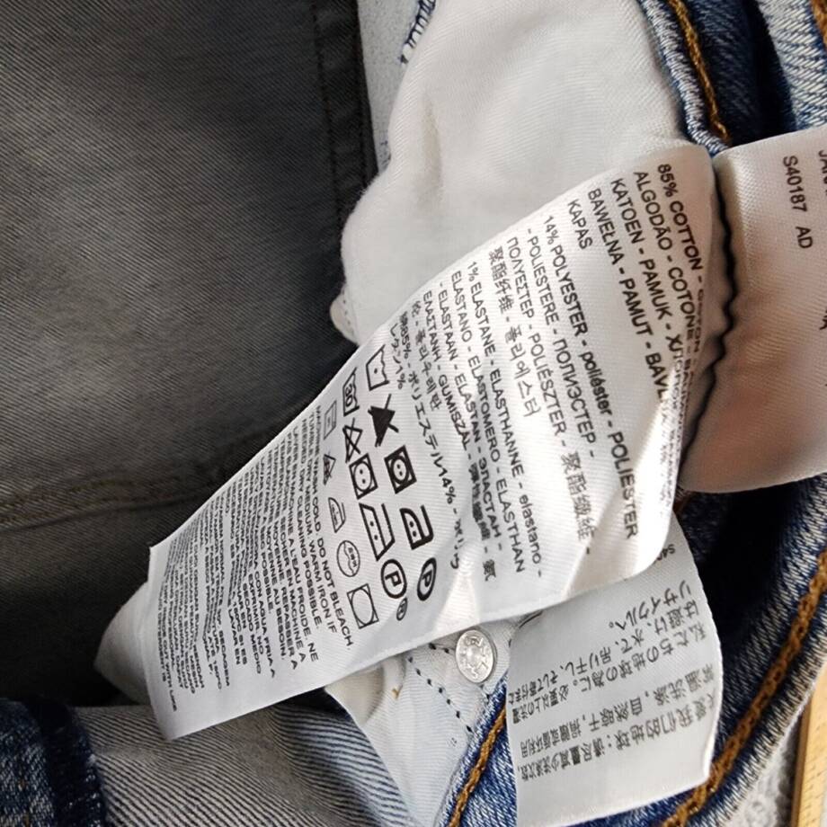 Levi's Wedgie Straight Jeans Women's 24W Zip Fly With Button Closure Distressed