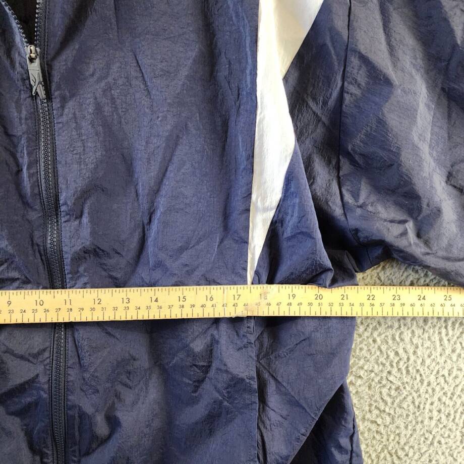 Reebok Track Jacket Y2K Vintage Windbreaker Full-Zip Women's 2X/18-20W Navy