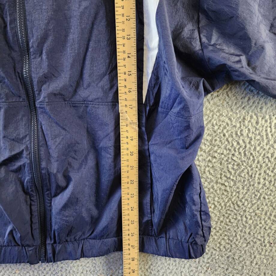 Reebok Track Jacket Y2K Vintage Windbreaker Full-Zip Women's 2X/18-20W Navy
