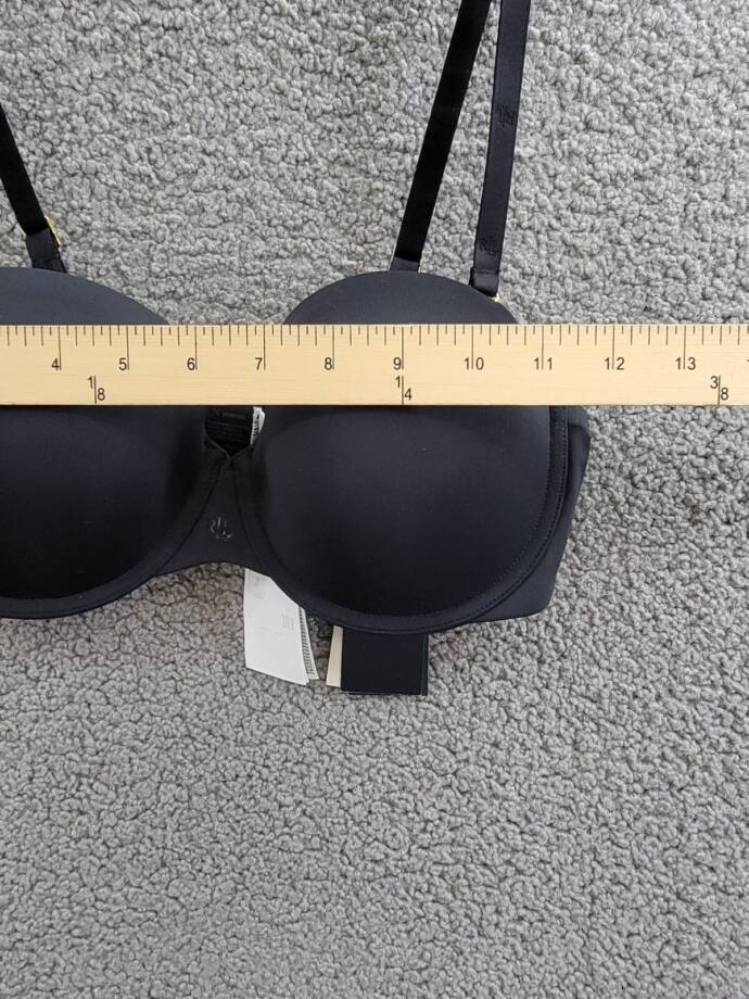 Lauren Ralph Lauren Luxe Smoothing Convertible Strapless Bra Women's 36C Black