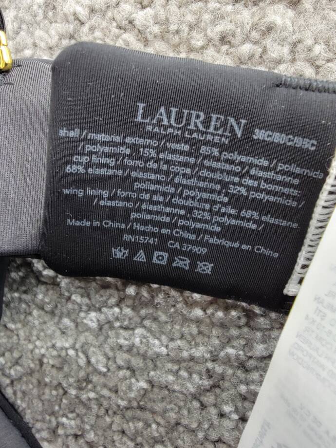 Lauren Ralph Lauren Luxe Smoothing Convertible Strapless Bra Women's 36C Black