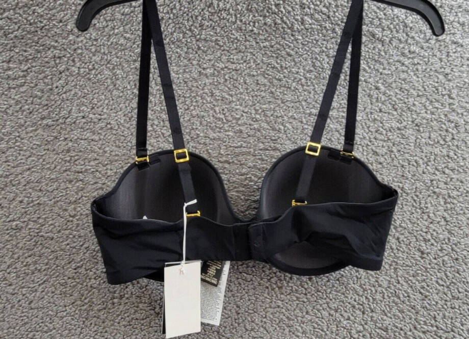 Lauren Ralph Lauren Luxe Smoothing Convertible Strapless Bra Women's 36C Black