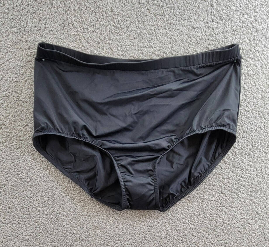 Swim Solutions Plus Size Mid-Rise Tummy-Control Swim Bottoms Women's 22W Black