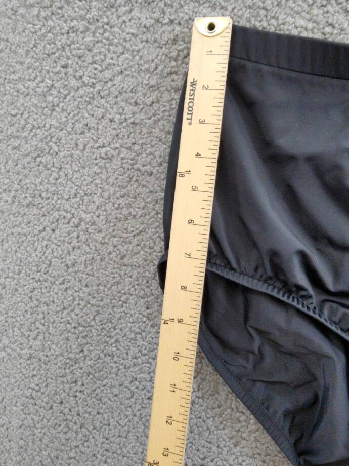 Swim Solutions Plus Size Mid-Rise Tummy-Control Swim Bottoms Women's 22W Black