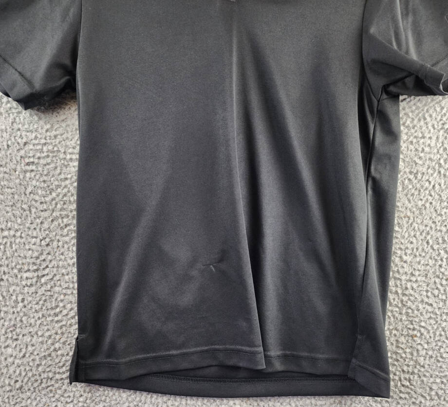 PGA TOUR Pique Golf Polo With New Casual Collar Men’s S Black Short Sleeves~
