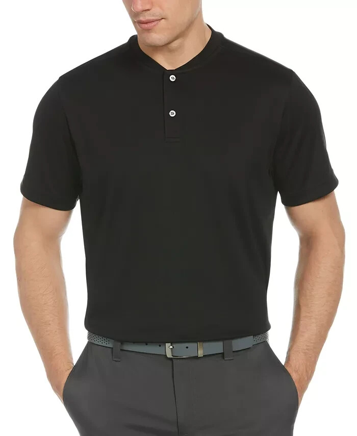 PGA TOUR Pique Golf New Casual Collar Polo Shirt Men’s S Black Short Sleeve