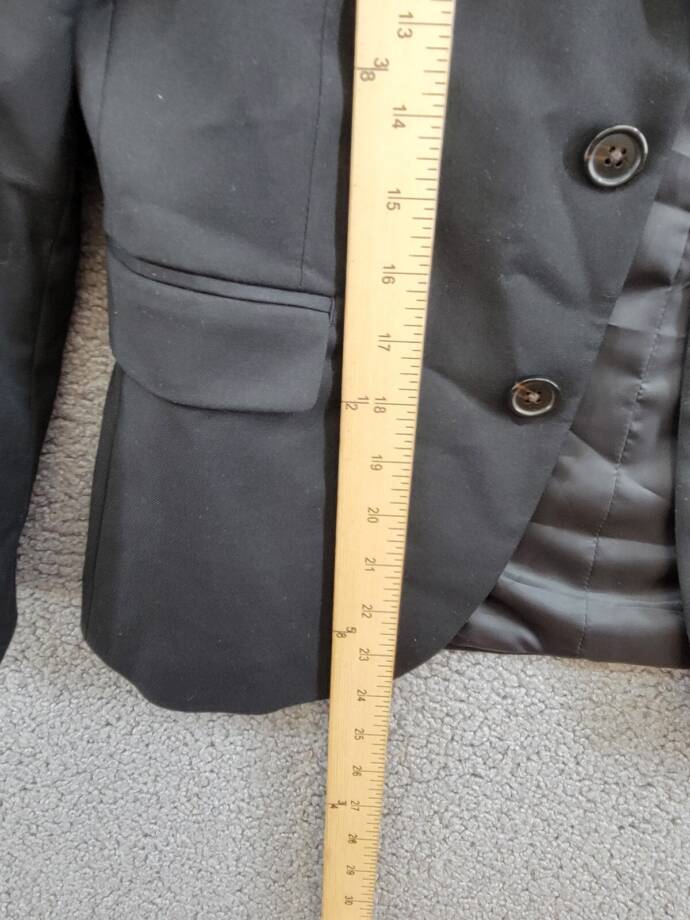 Lauren Ralph Lauren Solid Classic Suit Jacket Big Boys 12R Black Long Sleeve