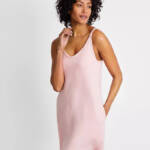State of Day Fluid Knit Solid Tank Chemise Womens XS Soft Blush Heather Pullover