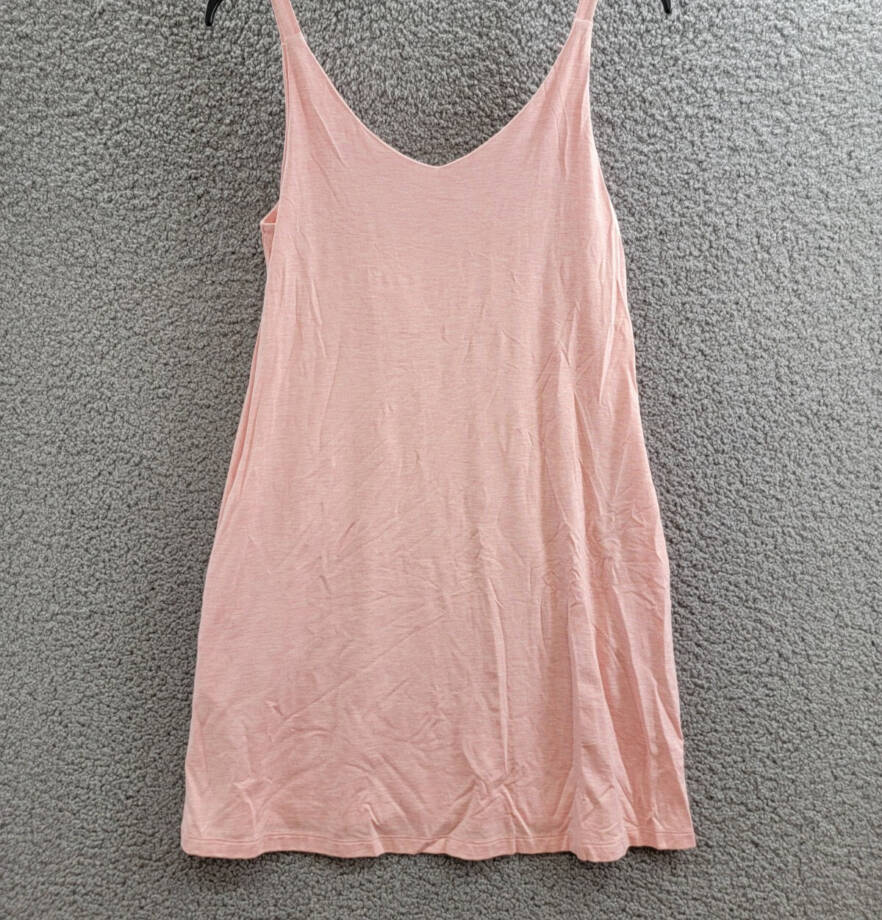 State of Day Fluid Knit Solid Tank Chemise Womens XS Soft Blush Heather Pullover