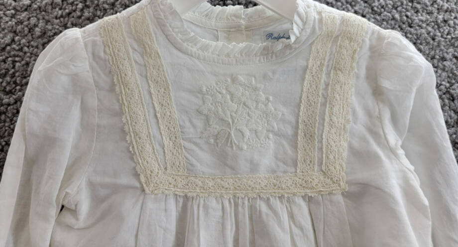 Ralph Lauren Voile Floral Top & Stretch Leggings Set Baby Girls' 9M White/Brown