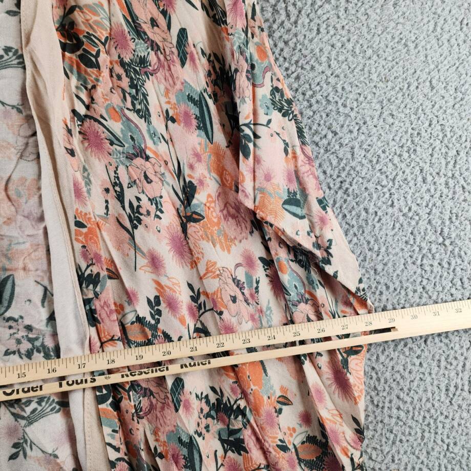 Marcus Adler Floral Open Front Kimono Wrap Women's One Size Multicolored