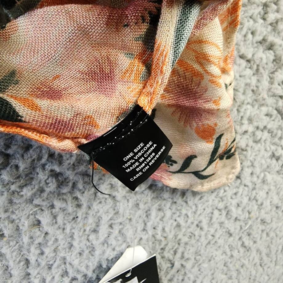 Marcus Adler Floral Open Front Kimono Wrap Women's One Size Multicolored