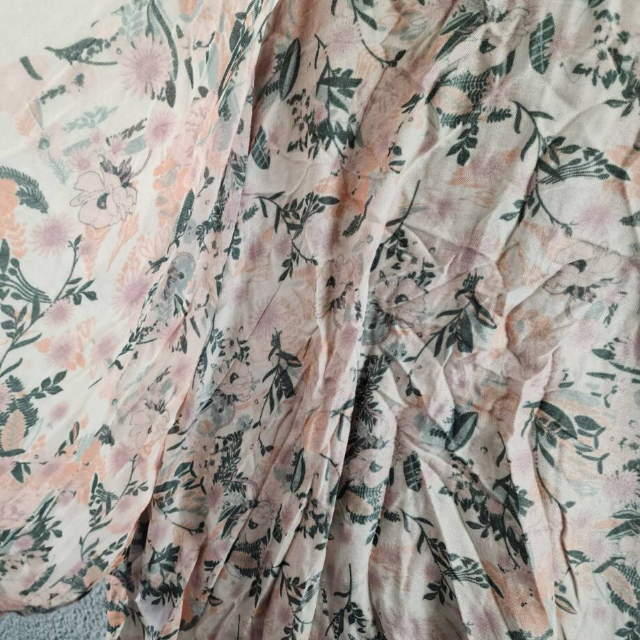 Marcus Adler Floral Open Front Kimono Wrap Women's One Size Multicolored
