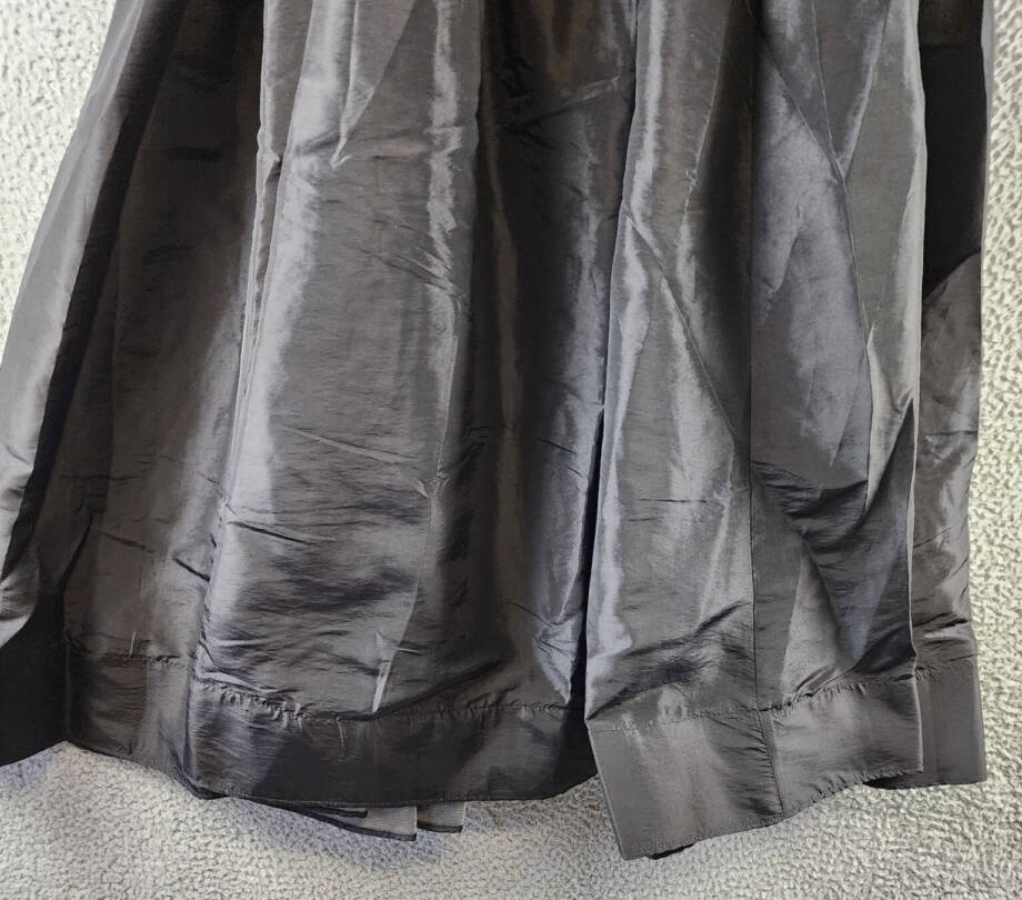 Free People Emilia Full Skirt Women's XL Black Pleated Waist Back Zipper Closure