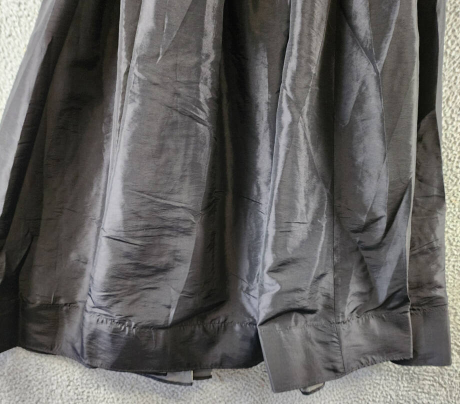 Free People Emilia Full Skirt Women's XL Black Pleated Waist Back Zipper Closure