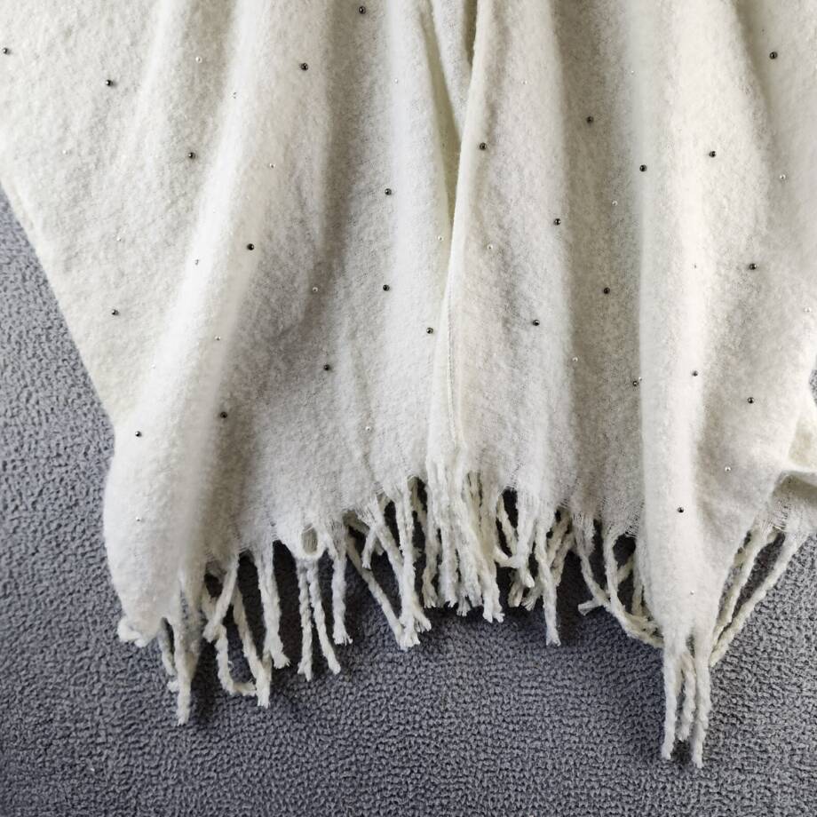 I.N.C. International Concepts Open Embellished Wrap Sweater Women's OS Ivory