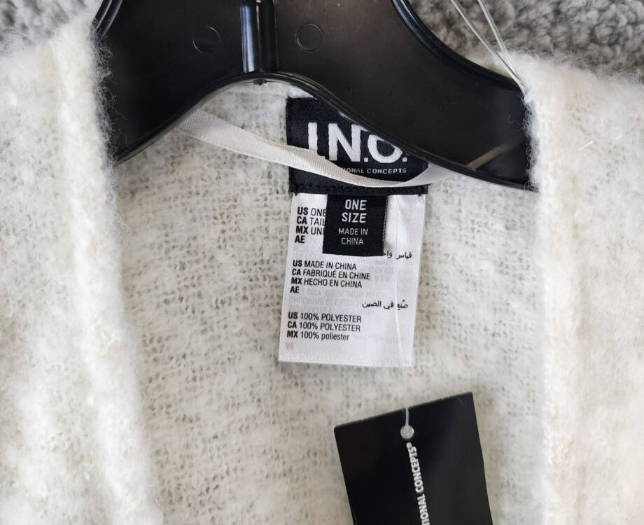 I.N.C. International Concepts Open Embellished Wrap Sweater Women's OS Ivory