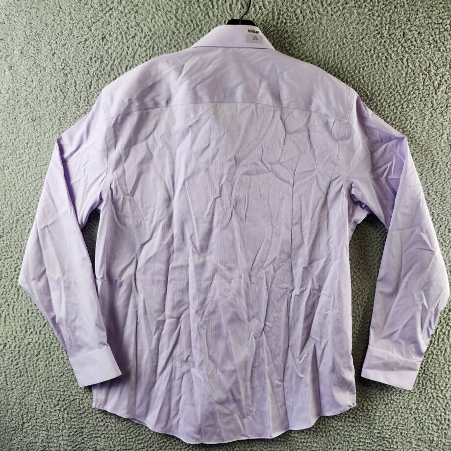 Calvin Klein Steel Plus Regular Fit Modern Pin Cord Dress Shirt Men's L Lilac