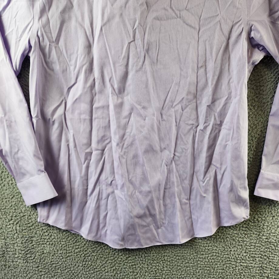 Calvin Klein Steel Plus Regular Fit Modern Pin Cord Dress Shirt Men's L Lilac