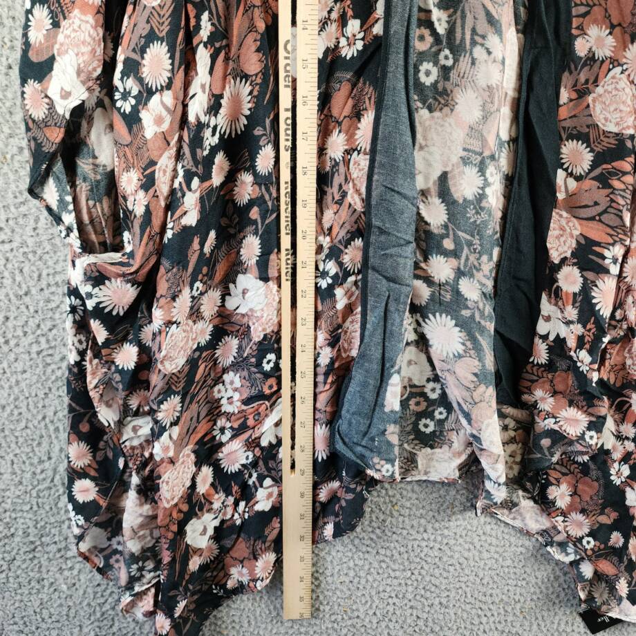 MARCUS ADLER Parker Floral Kimono Wrap Women's One Size brown Multi 3/4 Sleeve