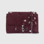 Rebecca Minkoff Edie Suede Flap Shoulder With Celestial Studs Women OS Garnet