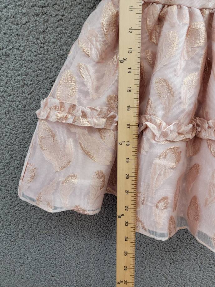 Rare Editions Puff-Sleeve Burnout Organza Dress Toddler & Little Girl 4T/4 Blush