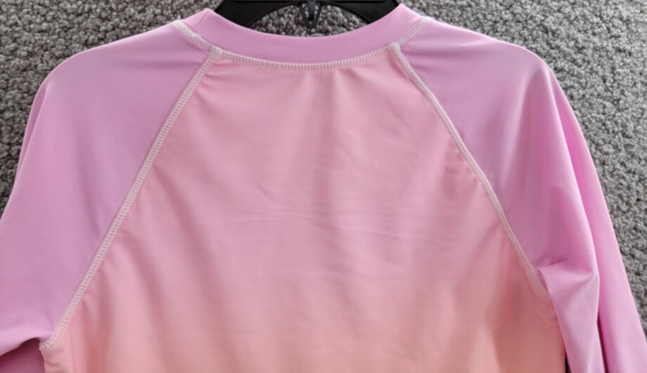 Calvin Klein Dip Dye Effect Rashguard Set Swimsuit Big Girls XL Pink Frosting