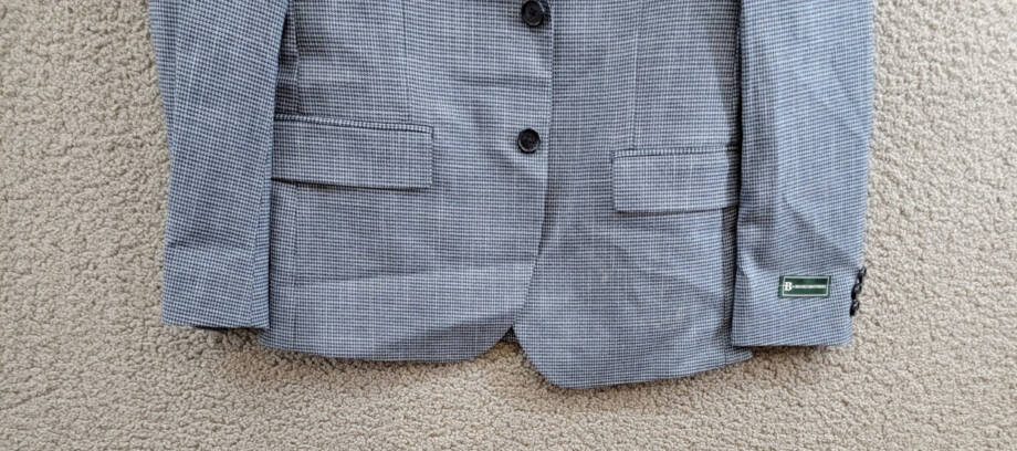 B By Brooks Brothers Classic Stretch Suit Jacket Big Boys 14R Navy Button Front