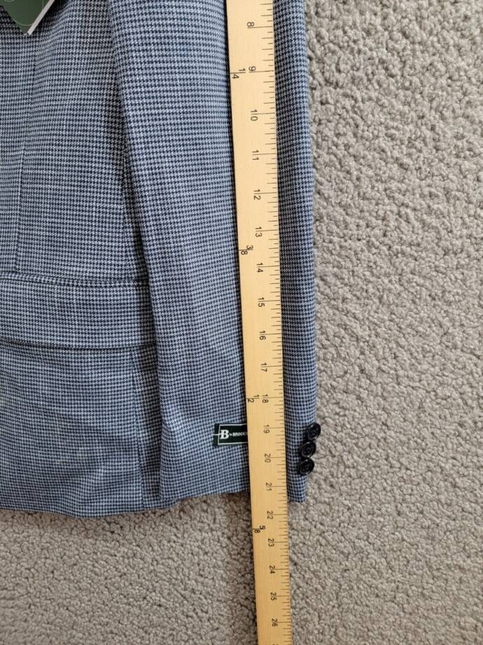 B By Brooks Brothers Classic Stretch Suit Jacket Big Boys 14R Navy Button Front