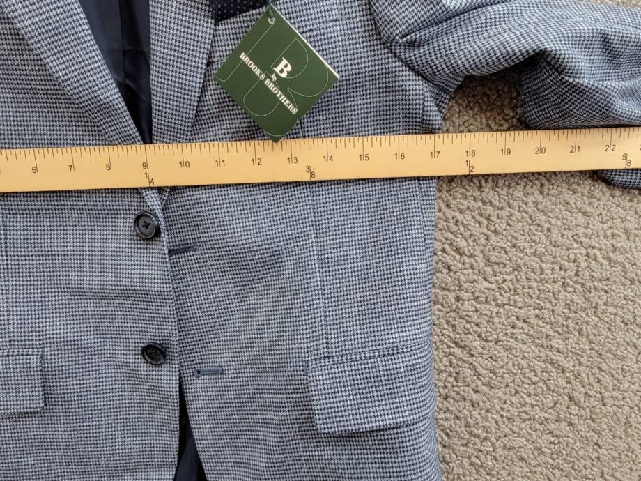 B By Brooks Brothers Classic Stretch Suit Jacket Big Boys 14R Navy Button Front
