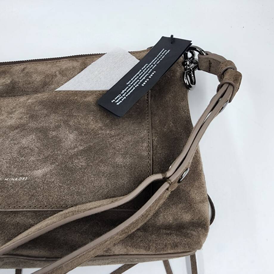 Rebecca Minkoff Darren Top Zip Shoulder Bag Women's OS Porcini Adjustable Strap
