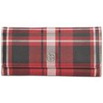 Giani Bernini Vertical Plaid Receipt Manager Women's OS Red Plaid Snap Closure