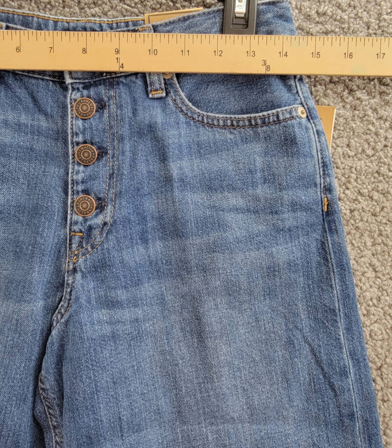 Polo Ralph Lauren The Wide Leg Crop Jeans Girls 16 Blue 5 Pockets Button Closure