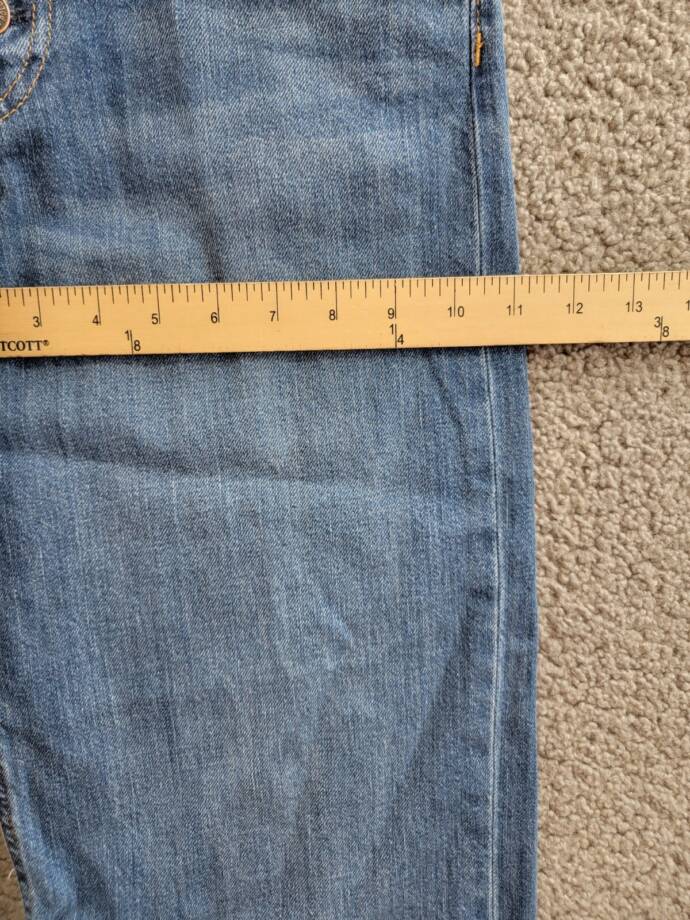 Polo Ralph Lauren The Wide Leg Crop Jeans Girls 16 Blue 5 Pockets Button Closure