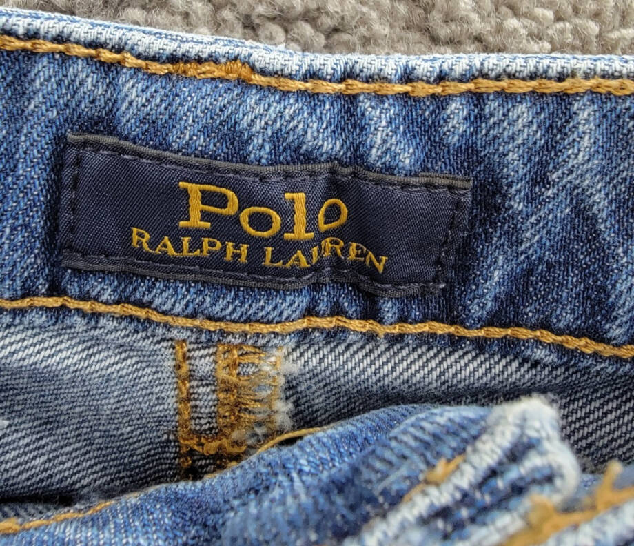 Polo Ralph Lauren The Wide Leg Crop Jeans Girls 16 Blue 5 Pockets Button Closure