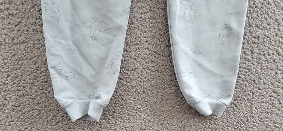 Rylee + Cru French Terry Shark Sweatpants Boys 4-5Y Blue Drawstring Waist