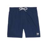 Tom & Teddy Solid Swim Trunks Boys 7-8 Midnight Blue Side Pockets Drawstring