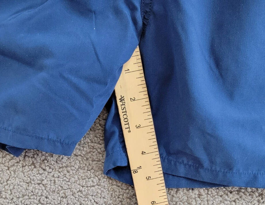 Tom & Teddy Solid Swim Trunks Boys 7-8 Midnight Blue Side Pockets Drawstring