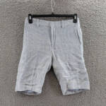 LAUREN Ralph Lauren Slash Pocket Fitted Shorts Women's 4 Blue Hook & Eye Closure