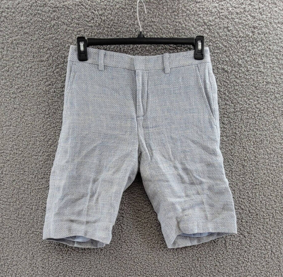 LAUREN Ralph Lauren Slash Pocket Fitted Shorts Women's 4 Blue Hook & Eye Closure
