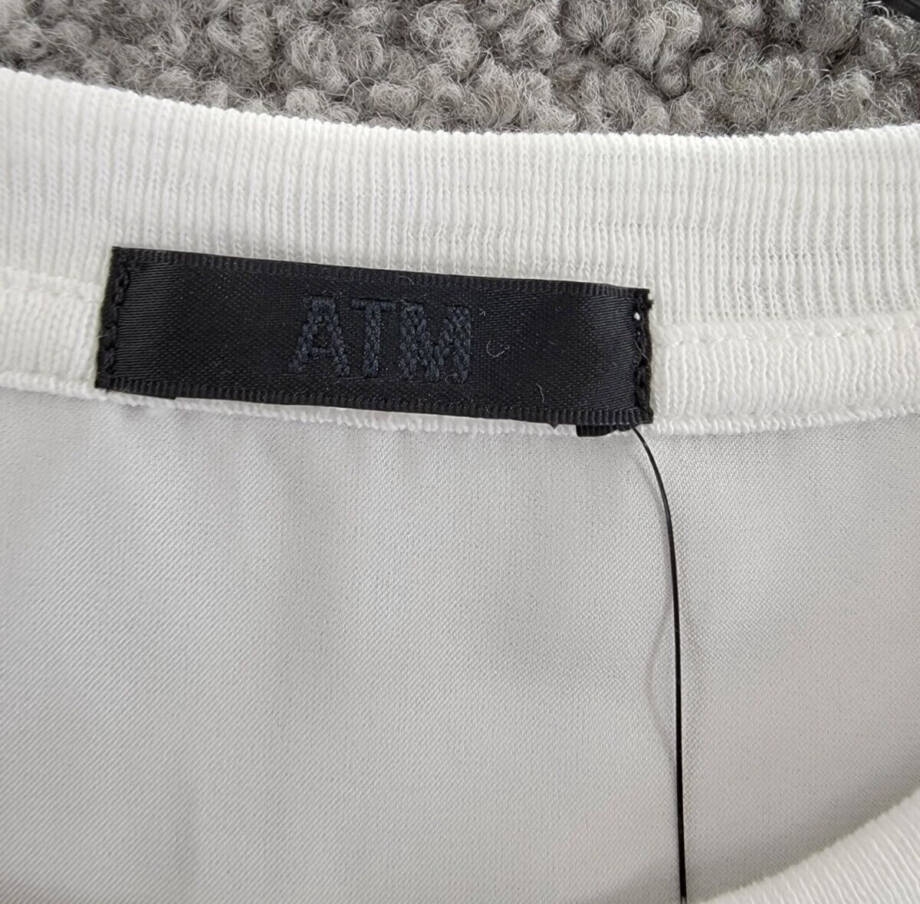 ATM Anthony Thomas Melillo Cotton Mixed Media Top Women's L White Sleeveless