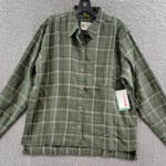 Marmot Fairfax Boyfriend Midweight Flannel Shirt Women's L Nori Long Sleeve Cuff