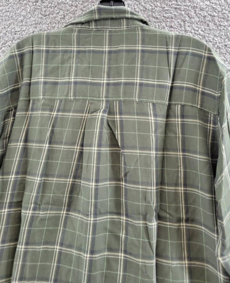 Marmot Fairfax Boyfriend Midweight Flannel Shirt Women's L Nori Long Sleeve Cuff