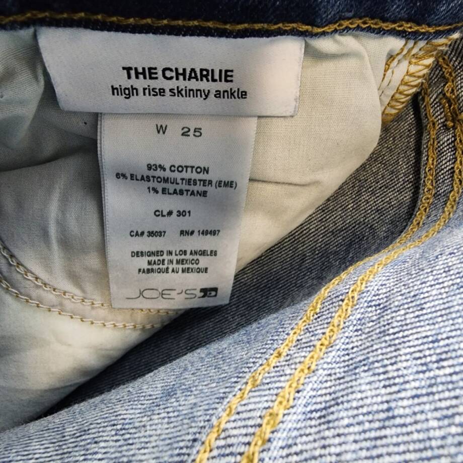 Joe's Jeans The Charlie Ankle Mid Rise Skinny Jeans Women's 25 Ignite 5 Pockets~