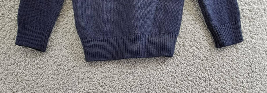 Ralph Lauren Intarsia Dog Fair Isle Wool Sweater Little Girls' 2 Navy Crewneck