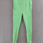 Year of Ours Ribbed Pocket Leggings Women's XL Green Watermelon Elastic Waist