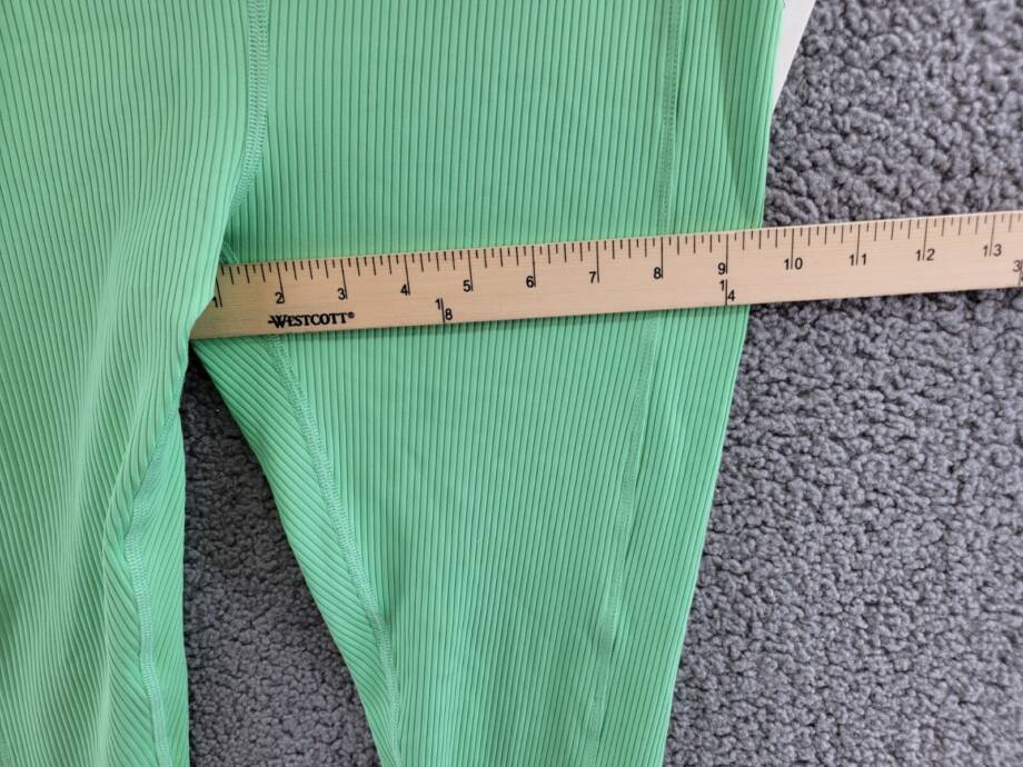 Year of Ours Ribbed Pocket Leggings Women's XL Green Watermelon Elastic Waist