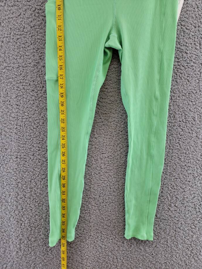 Year of Ours Ribbed Pocket Leggings Women's XL Green Watermelon Elastic Waist